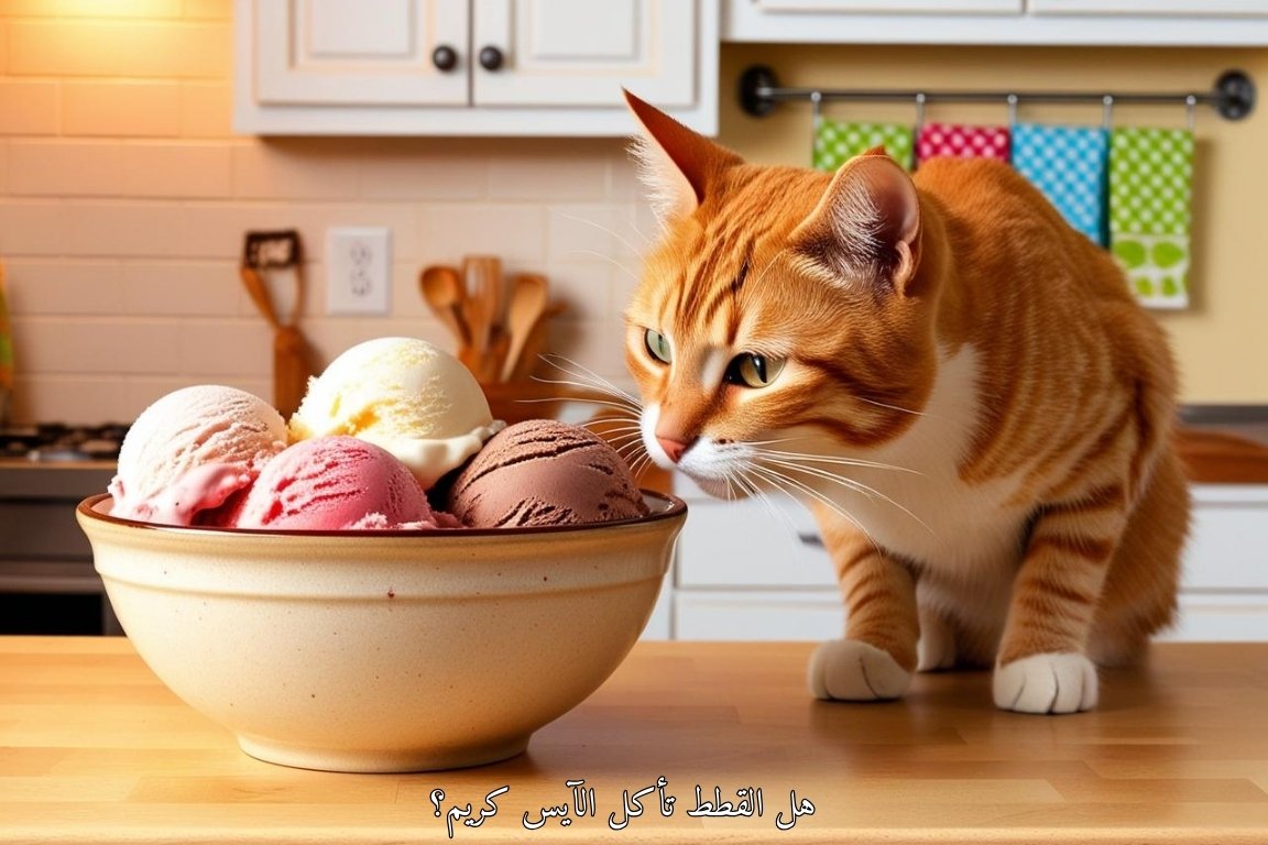 هل القطط تأكل الآيس كريم؟ 