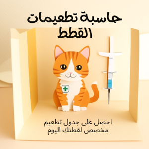 حاسبة تطعيمات القطط — جدول التطعيم المخصص لقطتك