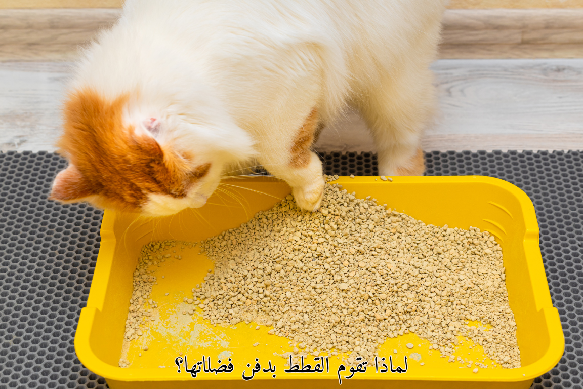 لماذا تقوم القطط بدفن فضلاتها؟ الأسباب والتفسيرات🐾😸